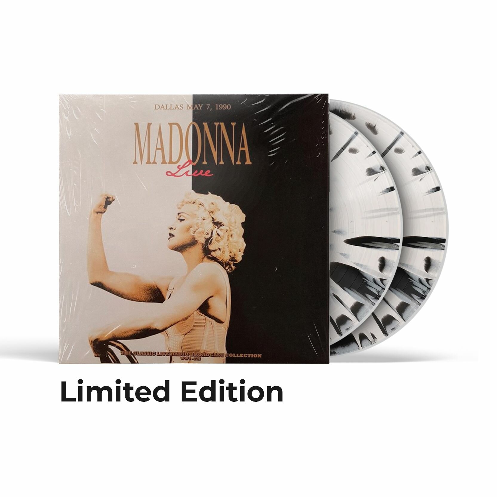 Madonna - Live In Dallas, 1990 (White Black Splatter) (2LP), 2022, Limited Edition Нумерованный тираж 500 экземпляров, Виниловая пластинка