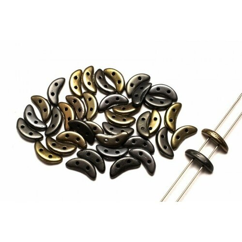 бусины crescent beads 10х3мм цвет 0310 k0175 matte metallic dark copper 708 087 5г около 40 шт Бусины Crescent beads 10х3мм, цвет 0310-K0167 Matte Metallic Leather, 708-086, 5г (около 40 шт)