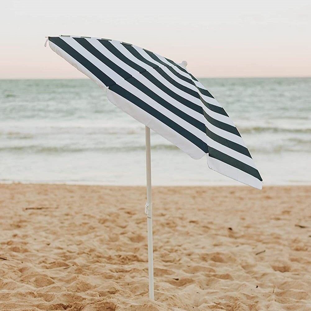 Зонт пляжный Премиум d1,8 м 8 спиц, бело-голубой - фотография № 5