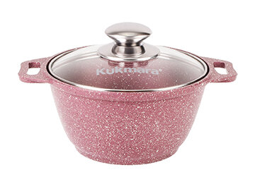 фото Кастрюля 3 л KUKMARA Trendy style (rose), к31tsr, алюминий, розовый