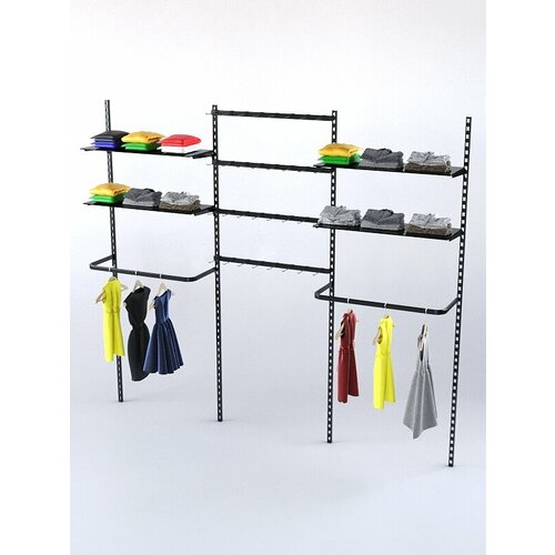 Настенная система с П-поручнем тонир полками для одежды и под крючки LOFT 8-1 2700мм 270 x 30 x 240 см 18812₽