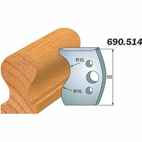 Комплект из двух ножей Cmt 690.514, два ножа 50x4 SP