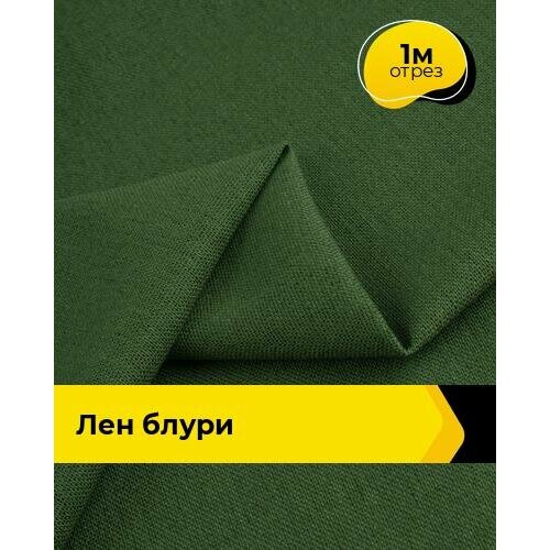 Ткань для шитья и рукоделия Лен Блури 1 м * 137 см, зеленый 091 ткань для шитья и рукоделия лен блури 1 м 137 см фуксия 049