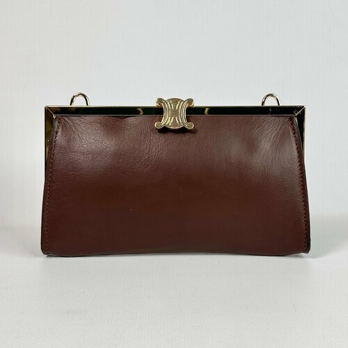 фото Сумка саквояж vera pelle, фактура гладкая, коричневый