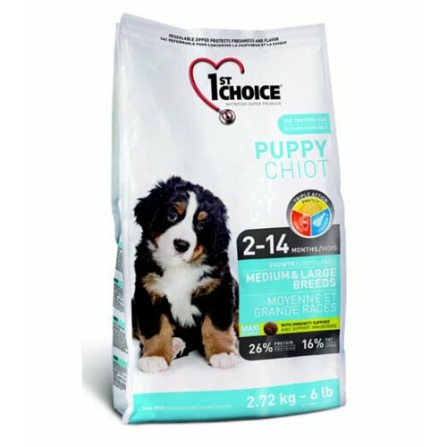 1st Choice - Корм для щенков средних и крупных пород, курица (Puppy Medium&Large Breeds) 7кг