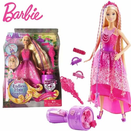 Кукла Barbie Принцесса с волшебными волосами, 29см устройство для плетения косичек barbie sparkle hair braider bbhl2b