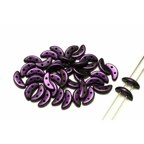 Бусины Crescent beads 10х3мм, цвет 0310-94101JT Polychrome Black Currant, 708-077, 5г (около 40 шт)