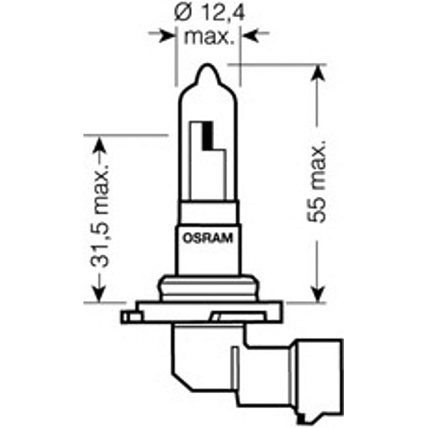 OSRAM 9005 (002577200000 / 0200009000 / 032012) лампа головного света hb3(9005) 12v 60w 1шт.
