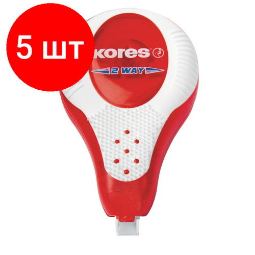 Комплект 5 штук, Корректирующая лента 4.2мм/8 м KORES 2WAY 84320