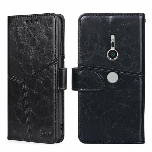 Чехол-книжка MyPads для Sony Xperia XZ2 / Сони Xperia XZ2 (Черный) luxury flip cover for sony xperia xz1 xperia xz2 full protective wallet leather phone case for sony xperia xz1 xperia xz2