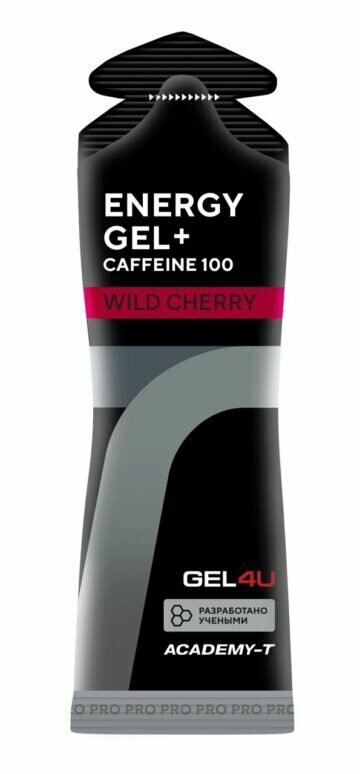 GEL4U, Energy Gel + Caffeine 100, 60мл (Вишня)