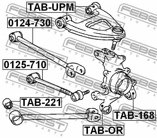 Сайленблок задней тяги, TAB221 FEBEST TAB-221