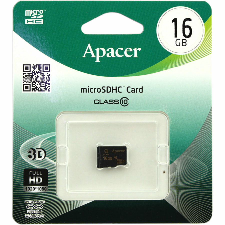 Карта памяти 16GB MicroSDHC APAcer без адаптера