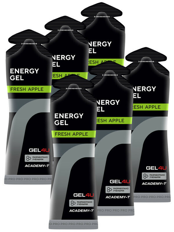 GEL4U, Energy Gel, 6х60мл (Яблоко)