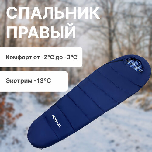 фото Спальник pereval baikal navy -13° правый