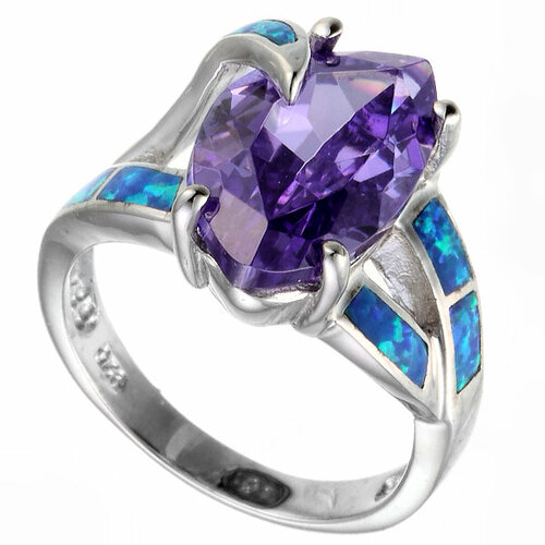 фото Кольцо element47, серебро, 925 проба, опал синтетический, размер 17