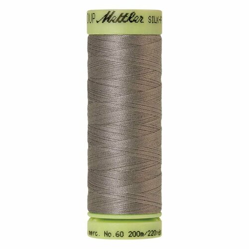 Нить для машинного квилтинга SILK-FINISH COTTON 60, 200 м, цвет серый, 5 шт