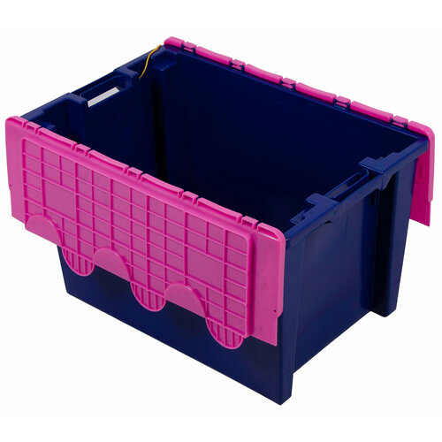 Ящик для хранения Safe Pro ПКФ Топаз 600400365-00 сплошной синий, с крышкой розовой