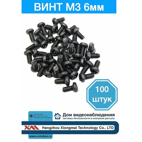 Винт M3 x 6 мм, 100 шт.