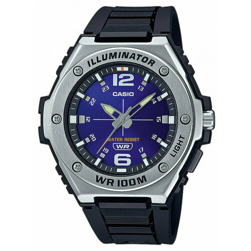 Наручные часы CASIO Collection MWA-100H-2A, серебряный, синий наручные часы casio collection mwa 100hd 2a