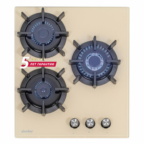 Газовая варочная поверхность Simfer H45N35J571 газ-контроль WOK конфорка бежевое стекло 2009000₽
