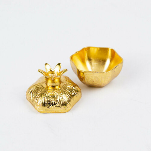 Шкатулка гранат, малая, золотая