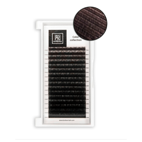 barbara ресницы для наращивания темно коричневые горький шоколад mix c 0 10 5 7 мм 16 линий Тёмно-коричневые ресницы Горький шоколад BARBARA Mix С 0.07 7-15mm (16 линий)