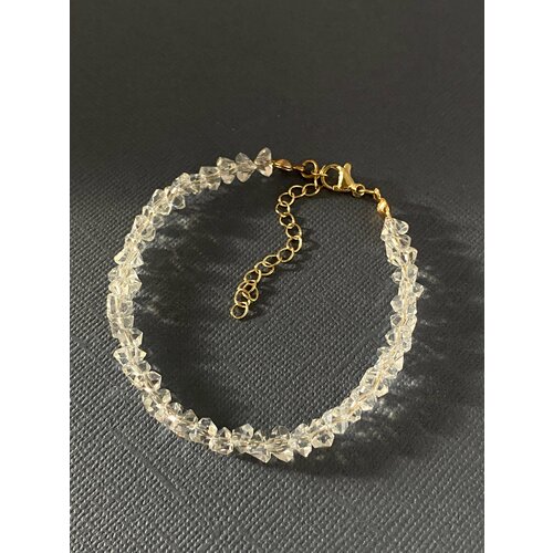 фото Браслет el tro, стекло, 1 шт., размер 17 см, размер m, золотой, бесцветный