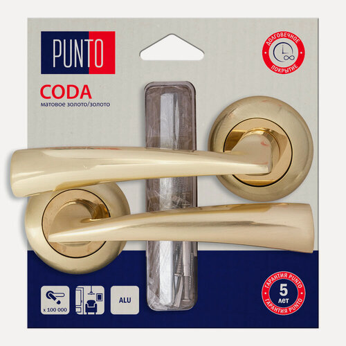 Изображение товара Ручка раздельная LM/A R. TL54. CODA/HD SG/GP-4 матовое золото/золото