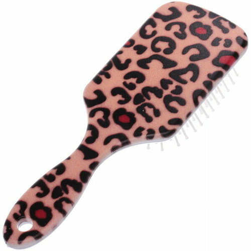 Расческа массажная «Beauty Top», принт леопард, Размеры расчески 17,5*5,5см; длина зубчиков 1,5см