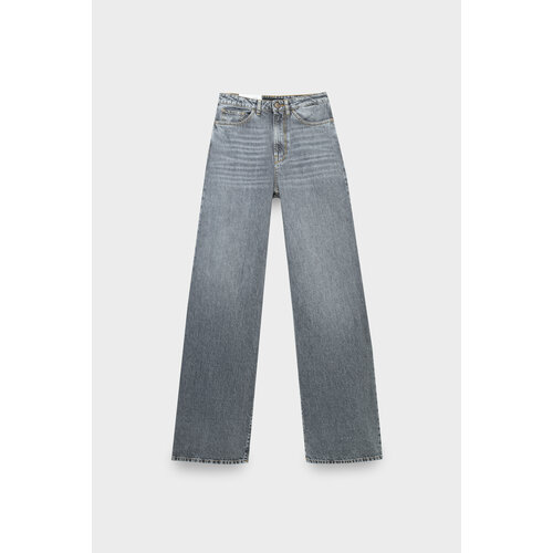 Джинсы широкие 3x1, размер 26, серый jnby серые широкие джинсы jnby