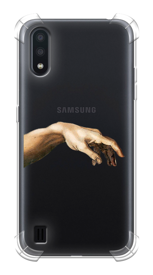 Противоударный силиконовый чехол на Samsung Galaxy A01 / Самсунг Гэлакси А01 с рисунком Creazione di Adamo 1