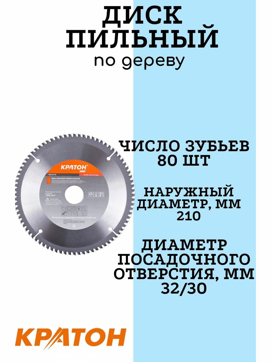 Диск пильный универсальный (переходное кольцо 32х25,4 мм)