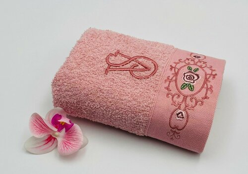 Полотенце Махровое для ванны VS нежно-розовое 50х90 см