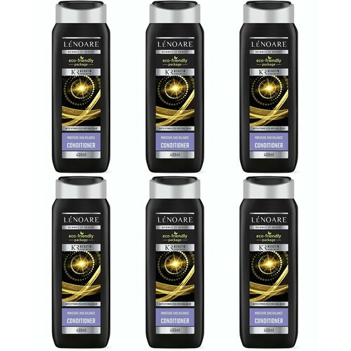 LENOARE, Кондиционер для волос, Увлажнение и баланс, 400 мл, 6шт