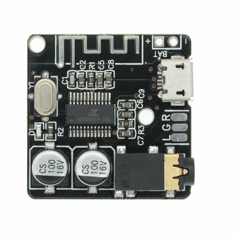 VHM-314 Bluetooth 5.0 - aux модуль mp3 (37-5в.) MicroUSB