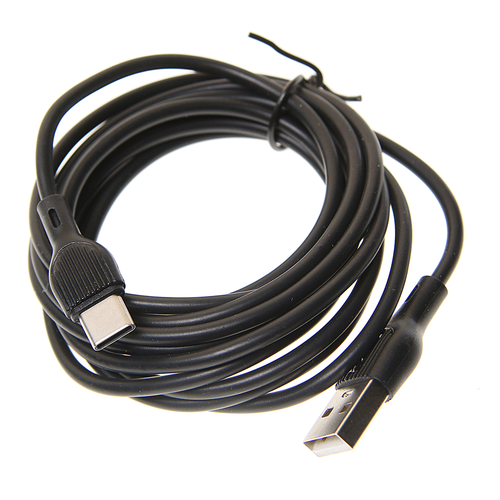 Кабель USB Type C 2м черный XO азу 2usb prime line 2 4a кабель type c 1 2м черный 2228