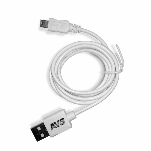 Кабель для зарядки Mini USB 1м белый usb mini usb кабель avs mini usb 1м mn 313