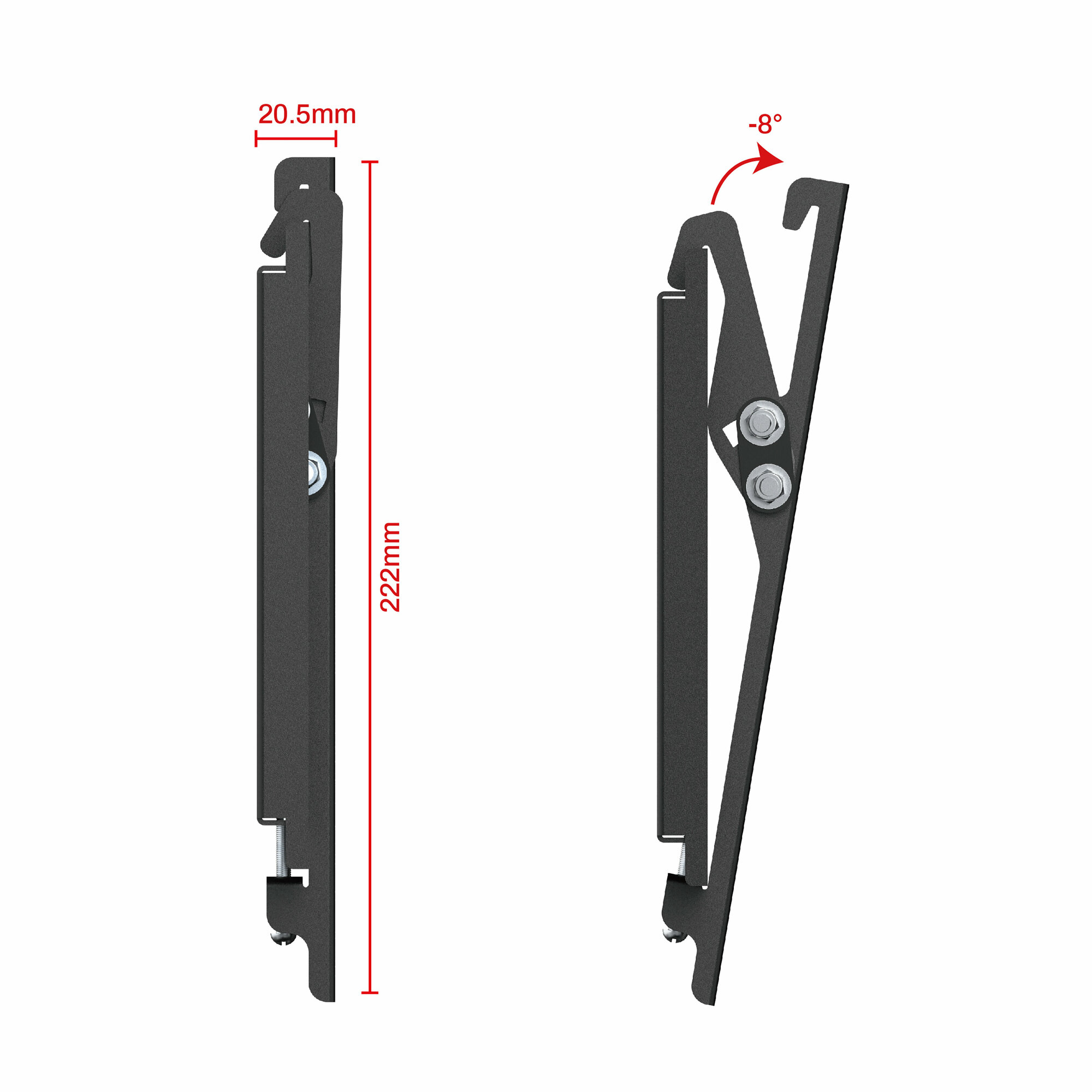 Кронейн для телевизора на стену наклонный с диагональю 23"-42" UniTeki TMN1601N черный