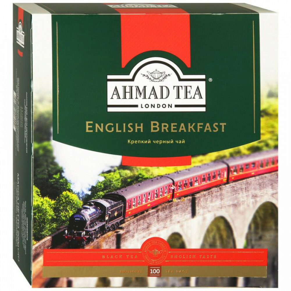 "Ahmad English Breakfast" - 100% натуральный черный чай, 100 пакетиков