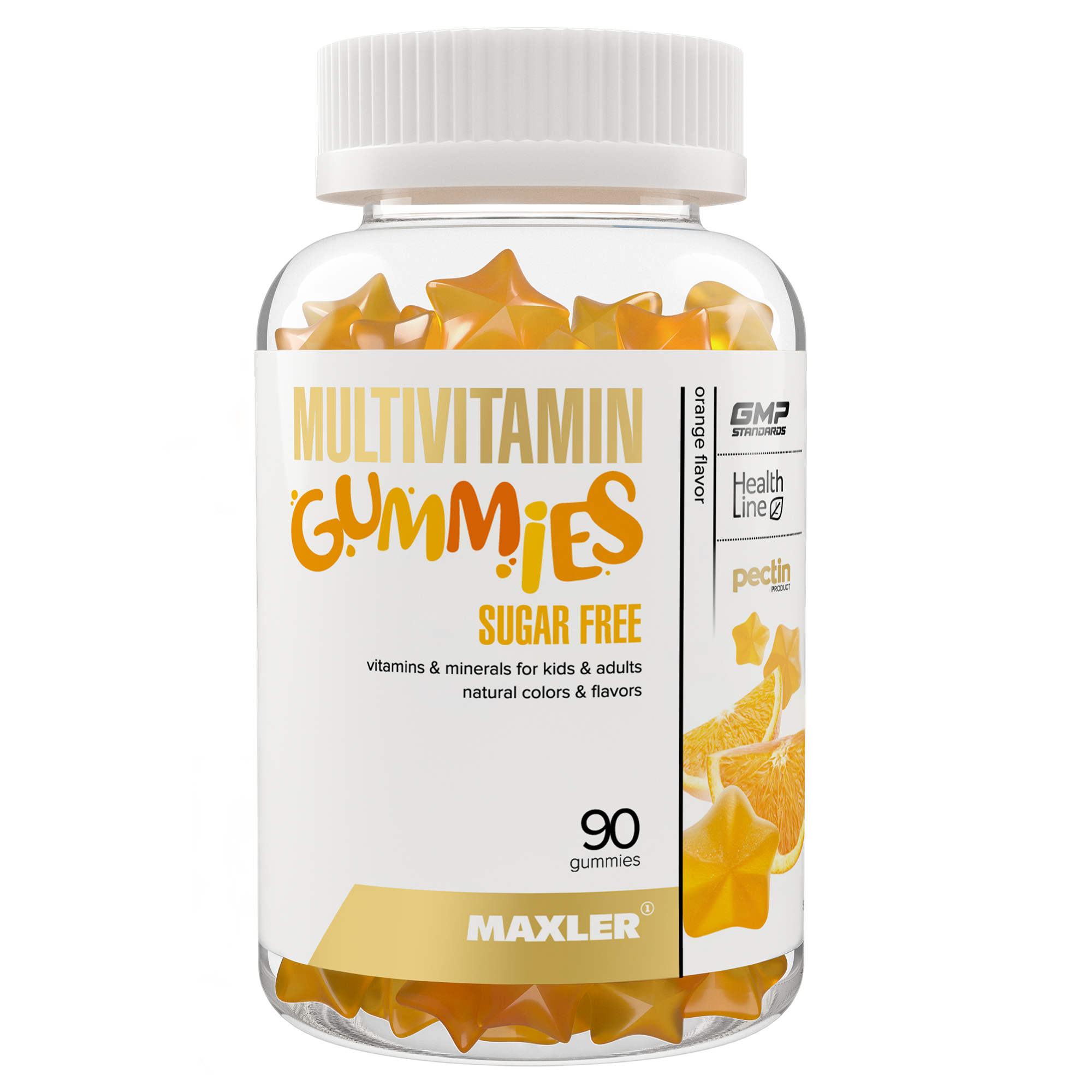 Мультивитамин без сахара для детей от 4-х лет Maxler Gummies Sugar Free 90 шт - Апельсин