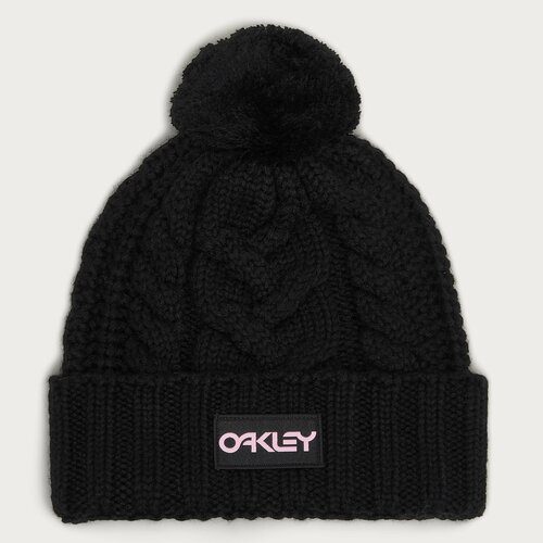 Шапка Oakley Шапка Harper pom beanie, размер универсальный, черный