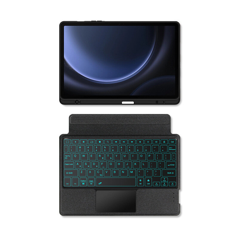 Клавиатура с чехлом «MyPads Tasti Keyboard» для Samsung Galaxy Tab S9 беспроводная Bluetooth-клавиатура, черный
