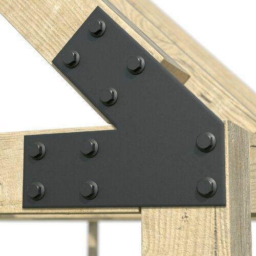 Пластина крепежная 3 мм. 45 град. 1 шт. Черная шагрень ARSENAL PERGOLA мод. AR75PU31957-06 .