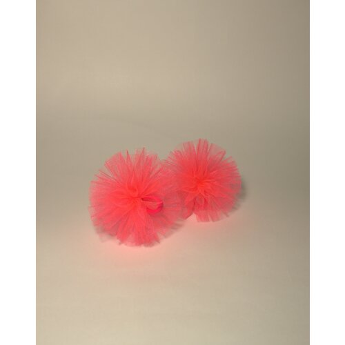 фатиновые банты для волос солнечно жёлтые Фатиновые банты для волос, розовые