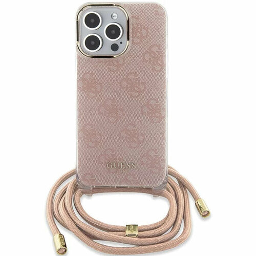 Чехол CG Mobile Guess 4G Printed Crossbody для iPhone 15 Pro Max розовый