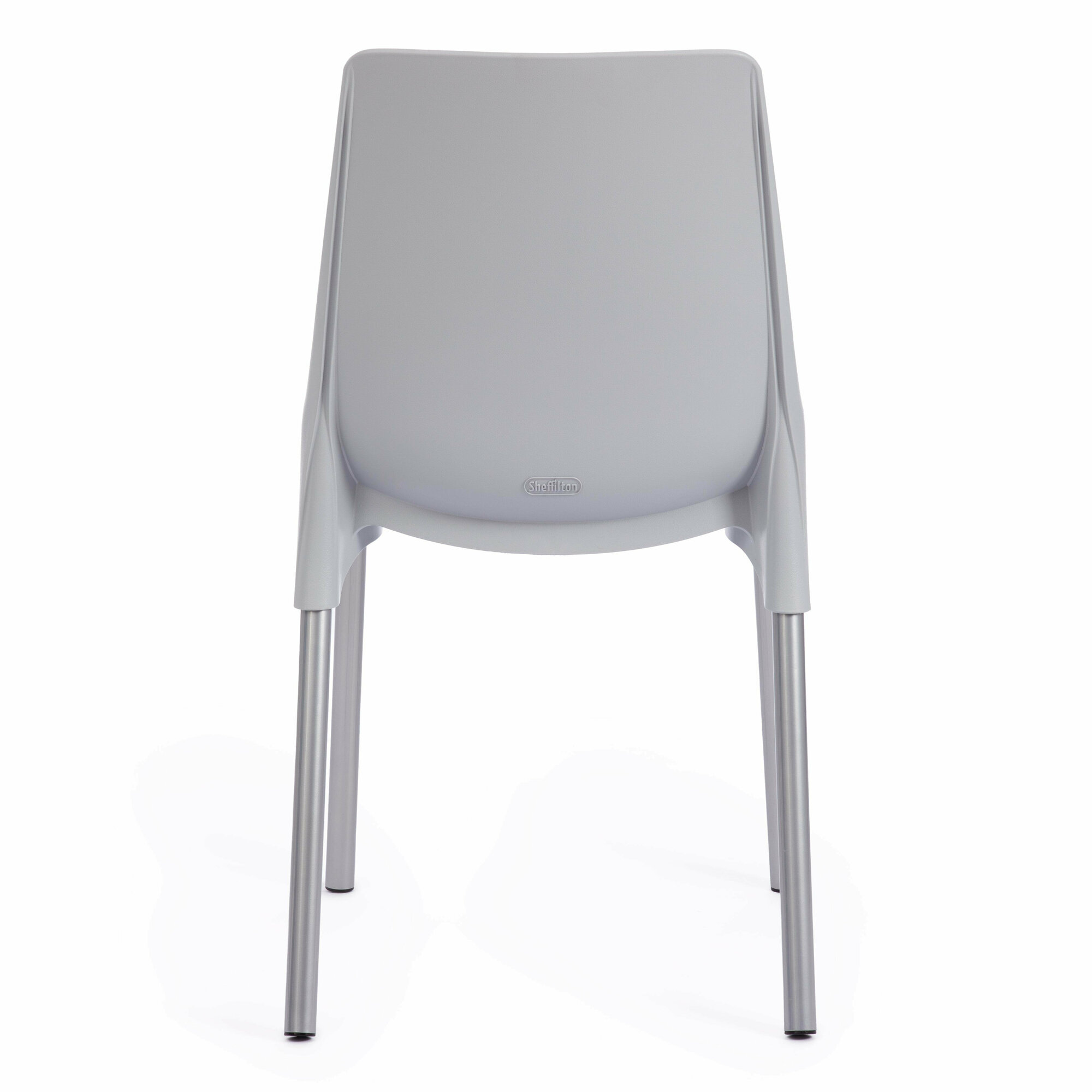 Стул Tetchair GENIUS (mod 75), металл/пластик, 46x56x84cм, серый/ножки хром - фото №4