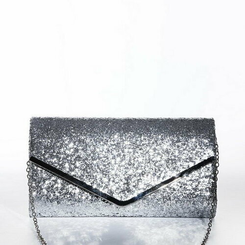 фото Сумка клатч сима-ленд, серебряный