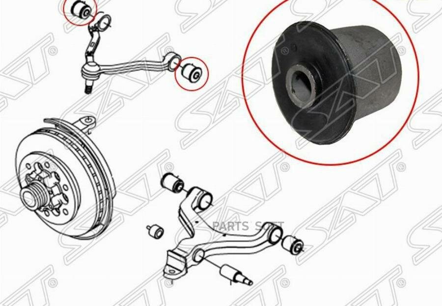 ST4441208000 SAT Сайлентблок переднего верхнего рычага SSANG YONG KYRON/REXTON 05-12/ACTION/SPORTS 01-09