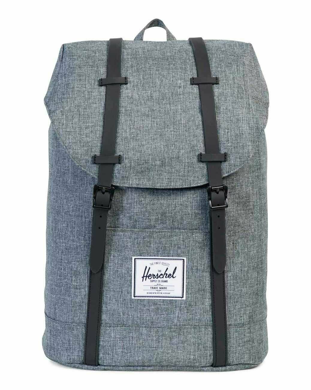 Рюкзак Herschel Retreat 10066 Raven Crosshatch Black Rubber